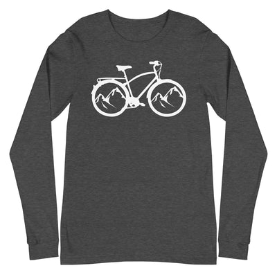 Berge - Radfahren - (17) - Longsleeve (Unisex) fahrrad xxx yyy zzz Dark Grey Heather