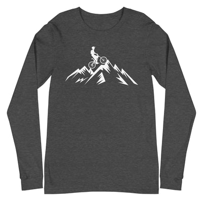 Berge - Radfahren - (18) - Longsleeve (Unisex) fahrrad xxx yyy zzz Dark Grey Heather