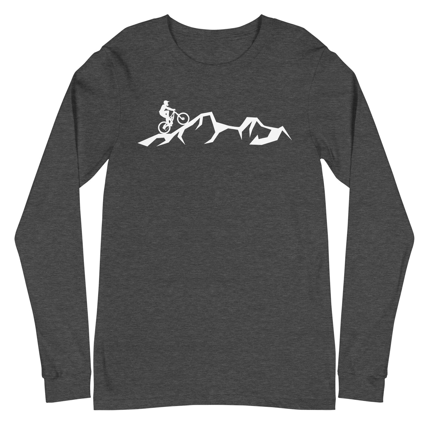 Berge - Mountainbike - (M) - Longsleeve (Unisex) xxx yyy zzz Dark Grey Heather