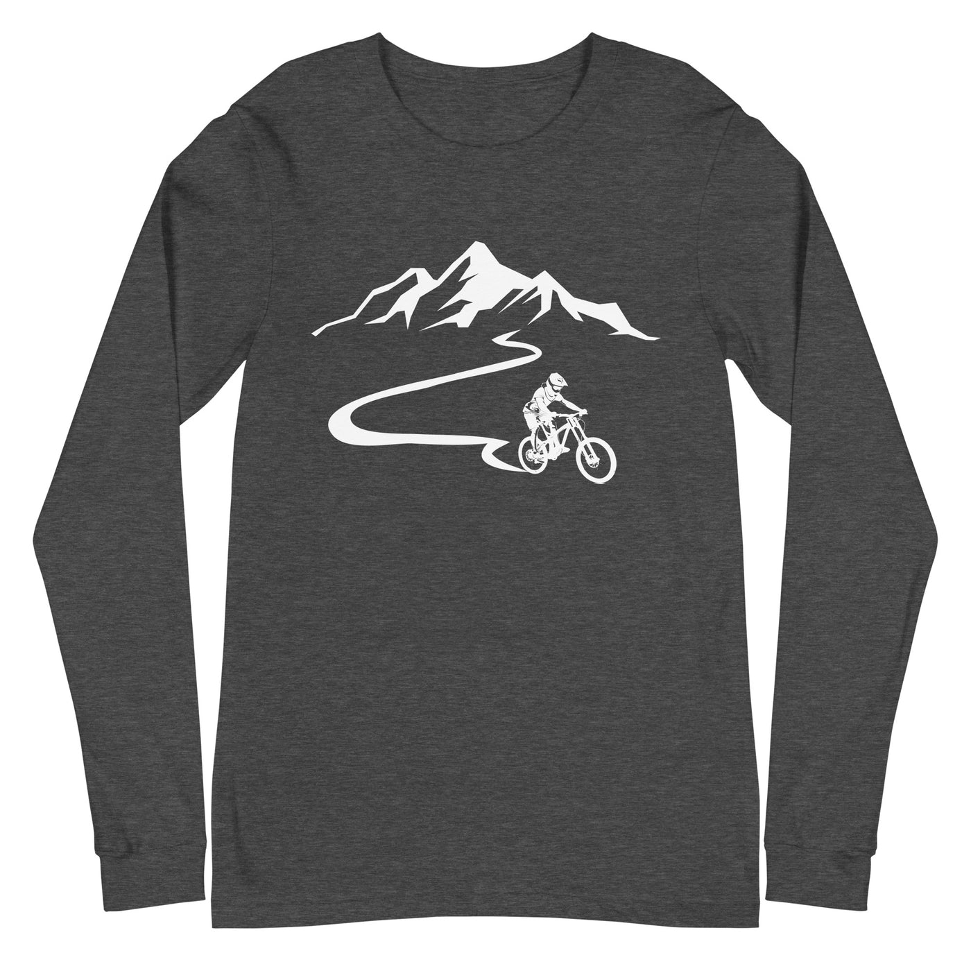 Berge - Mountainbike - (M) (13) - Longsleeve (Unisex) xxx yyy zzz Dark Grey Heather