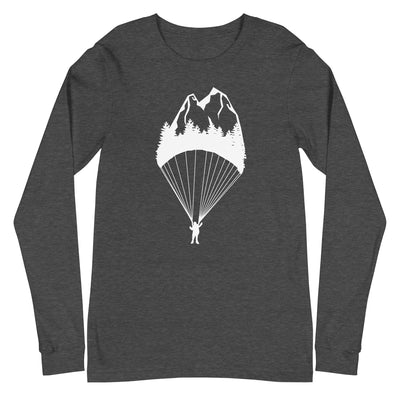 Berge - Paragleiten - (18) - Longsleeve (Unisex) berge xxx yyy zzz Dark Grey Heather