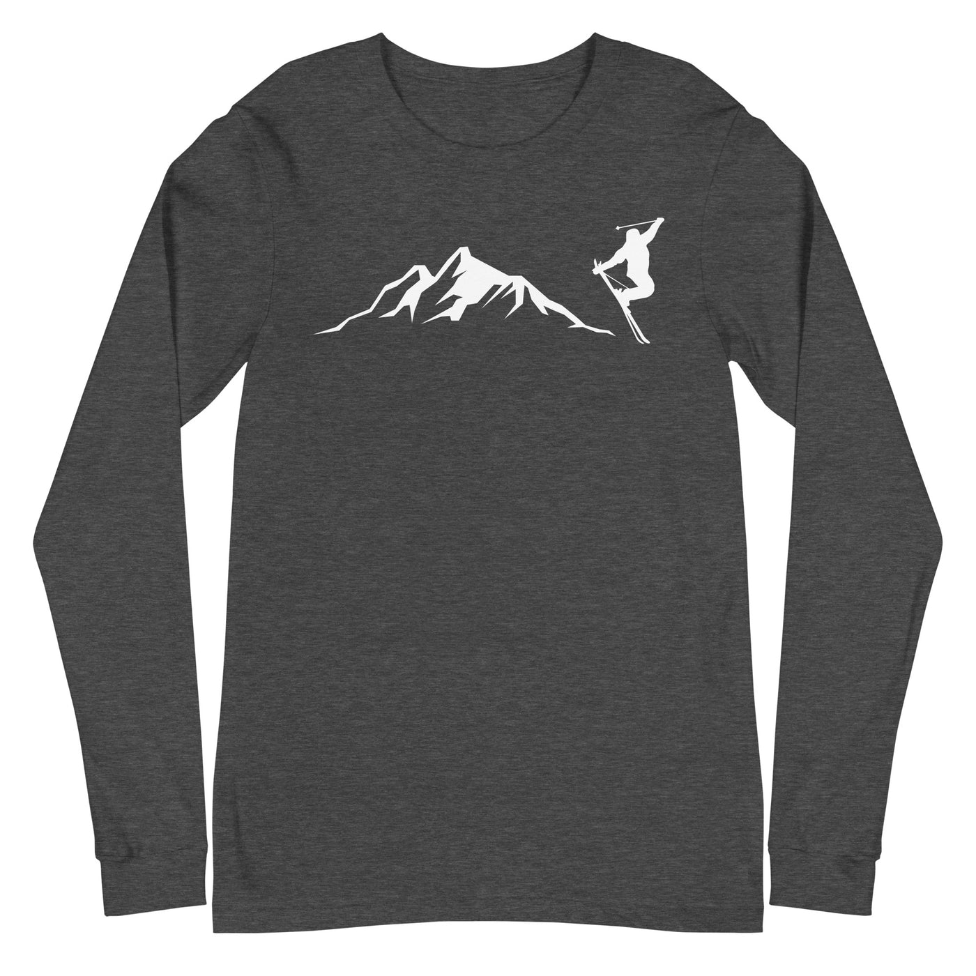 Berge - Skifahren - (14) - Longsleeve (Unisex) klettern ski xxx yyy zzz Dark Grey Heather