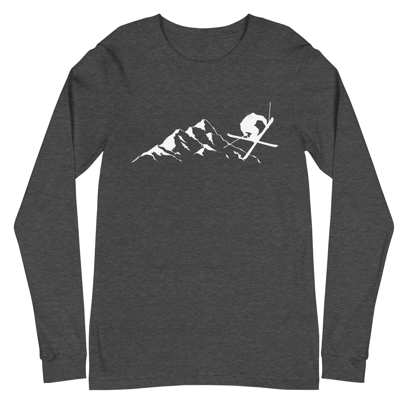 Berge - Skifahren - (15) - Longsleeve (Unisex) klettern ski xxx yyy zzz Dark Grey Heather