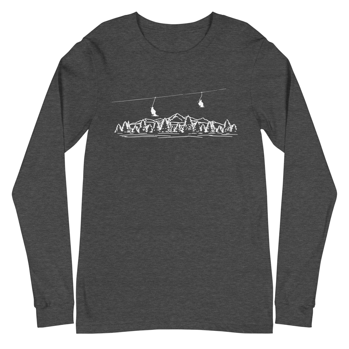 Berge - Skifahren - (21) - Longsleeve (Unisex) klettern ski xxx yyy zzz Dark Grey Heather