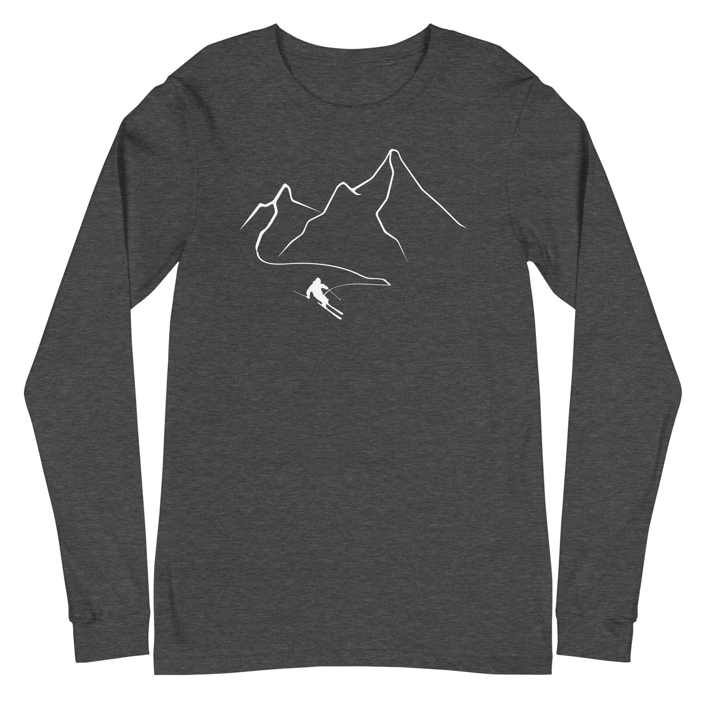 Berge - Skifahren - (32) - Longsleeve (Unisex) klettern ski xxx yyy zzz Dark Grey Heather