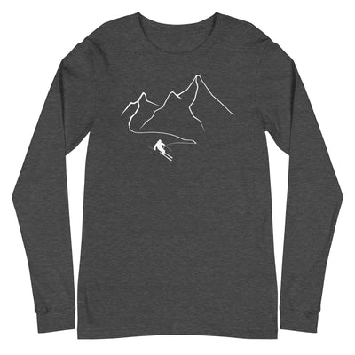 Berge - Skifahren - (32) - Longsleeve (Unisex) klettern ski xxx yyy zzz Dark Grey Heather