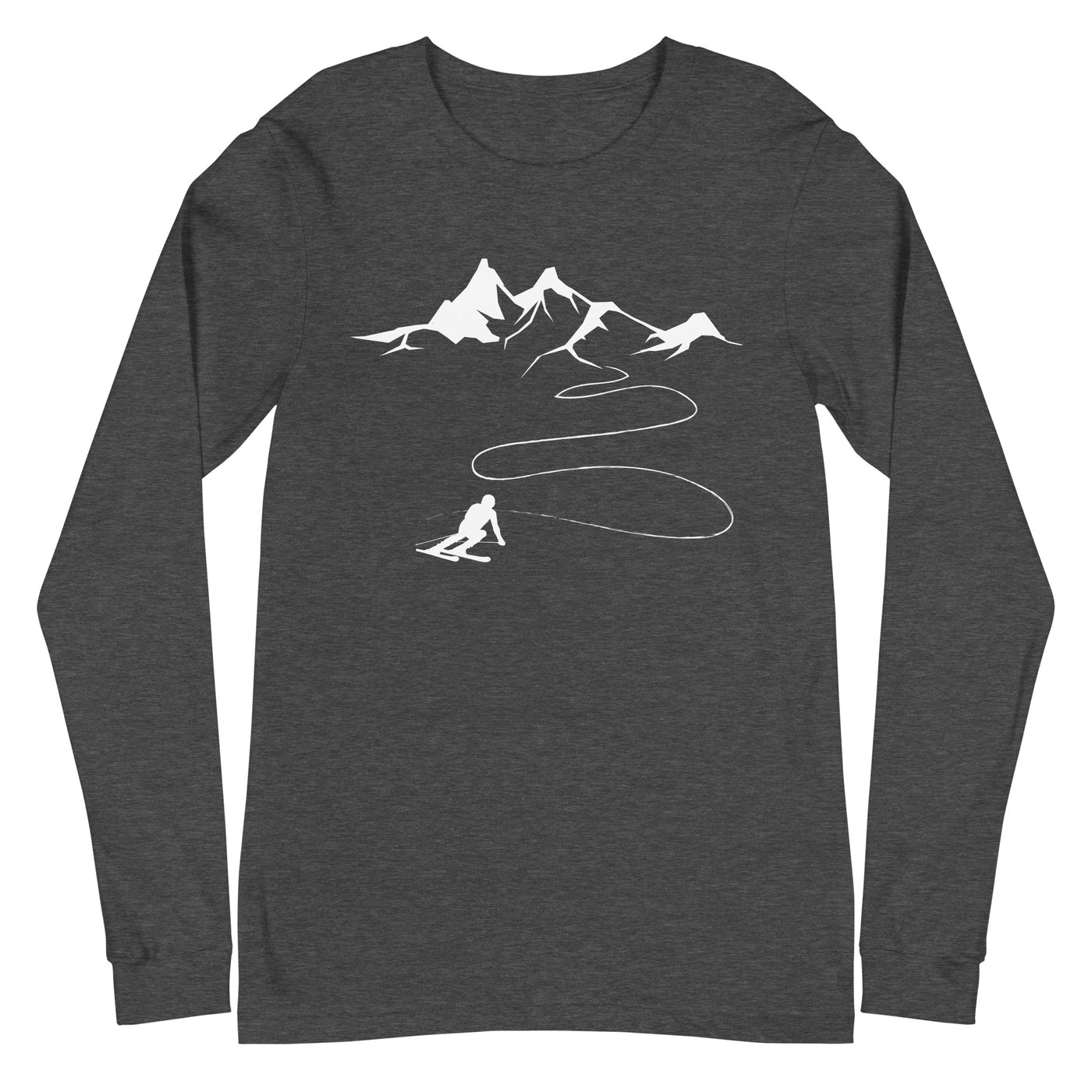 Berge - Skifahren - Longsleeve (Unisex) klettern ski xxx yyy zzz Dark Grey Heather