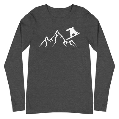 Berge - Snowboarding - (24) - Longsleeve (Unisex) snowboarden xxx yyy zzz Dark Grey Heather