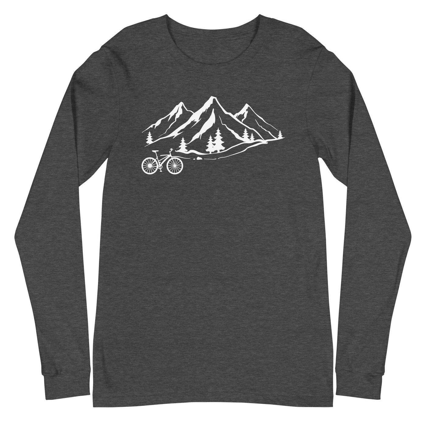 Berge 1 und Fahrrad - Longsleeve (Unisex) fahrrad xxx yyy zzz Dark Grey Heather