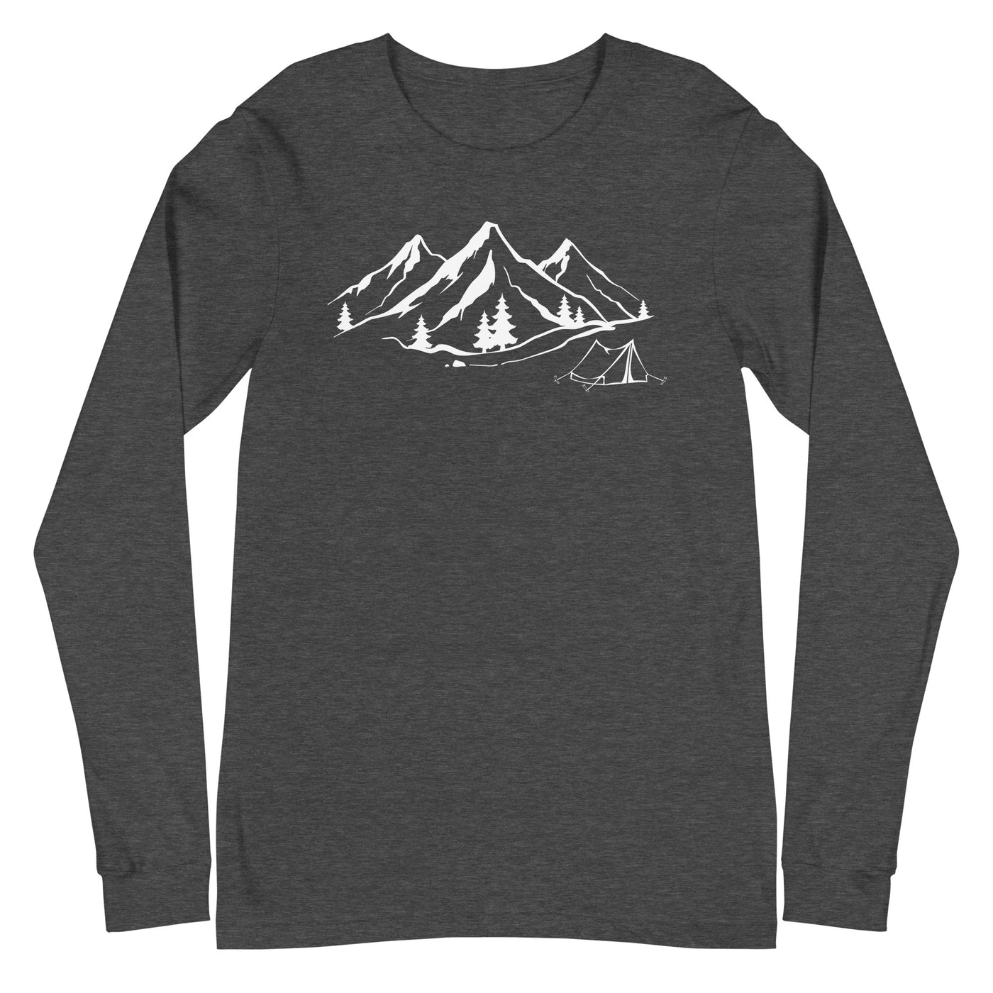 Berge 1 und Camping - Longsleeve (Unisex) camping xxx yyy zzz Dark Grey Heather