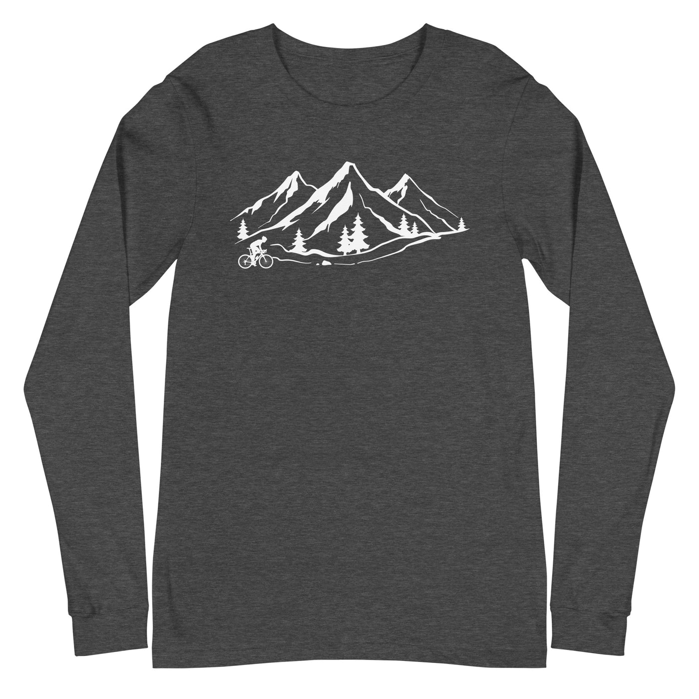 Berge 1 und Radfahren - Longsleeve (Unisex) fahrrad xxx yyy zzz Dark Grey Heather