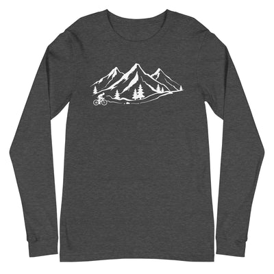 Berge 1 und Radfahren - Longsleeve (Unisex) fahrrad xxx yyy zzz Dark Grey Heather