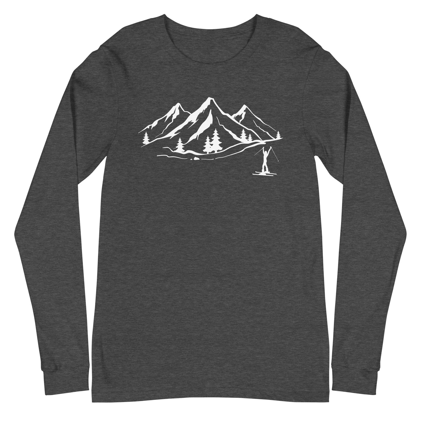 Berge 1 und Skifahren - Longsleeve (Unisex) klettern ski xxx yyy zzz Dark Grey Heather