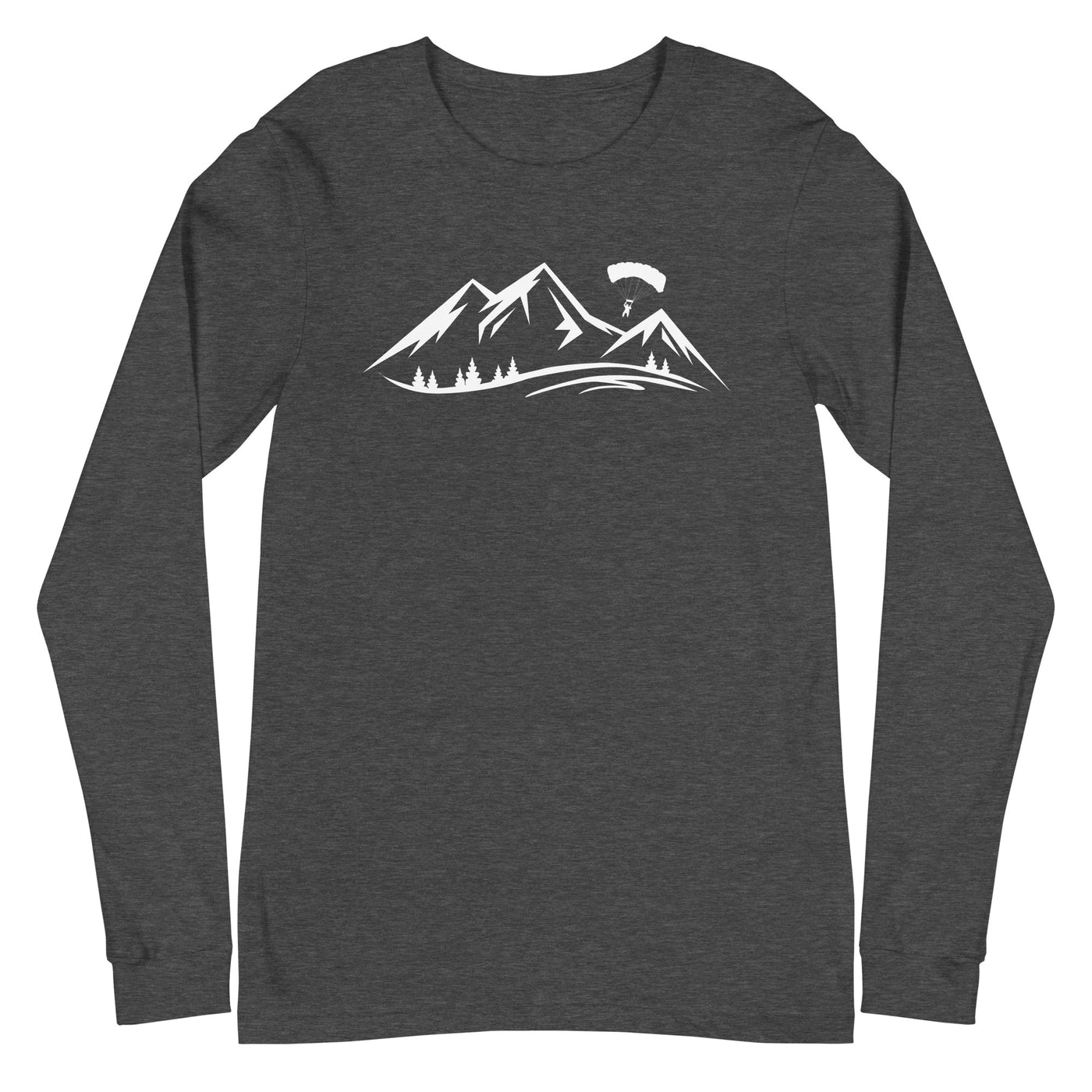 Berge und Paragleiten - Longsleeve (Unisex) berge xxx yyy zzz Dark Grey Heather