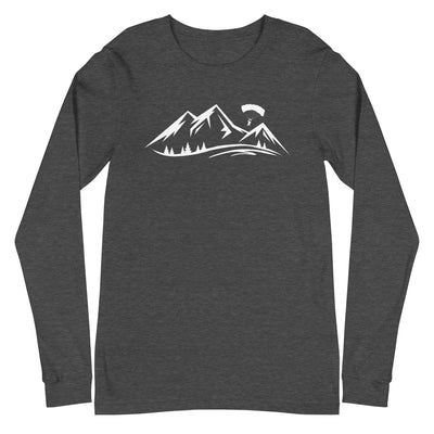 Berge und Paragleiten - Longsleeve (Unisex) berge xxx yyy zzz Dark Grey Heather