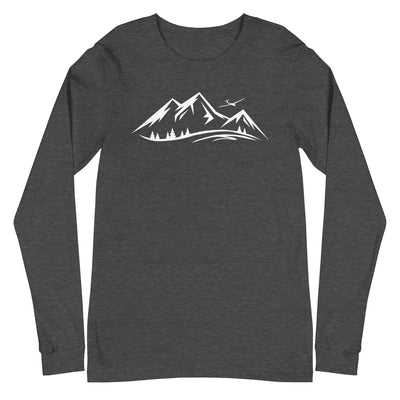 Berge und Segelflugzeug - Longsleeve (Unisex) berge xxx yyy zzz Dark Grey Heather