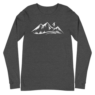 Berge und Skifahren - Longsleeve (Unisex) klettern ski xxx yyy zzz Dark Grey Heather