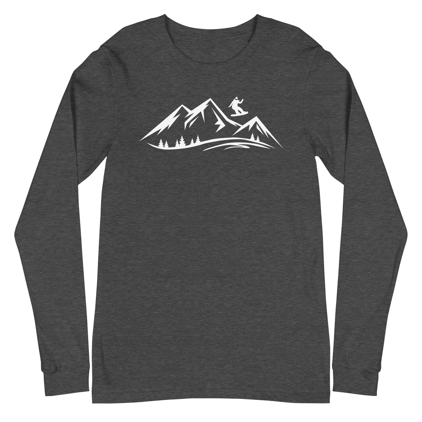 Berge und Snowboarding - Longsleeve (Unisex) snowboarden xxx yyy zzz Dark Grey Heather