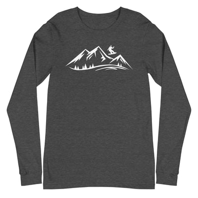 Berge und Snowboarding - Longsleeve (Unisex) snowboarden xxx yyy zzz Dark Grey Heather