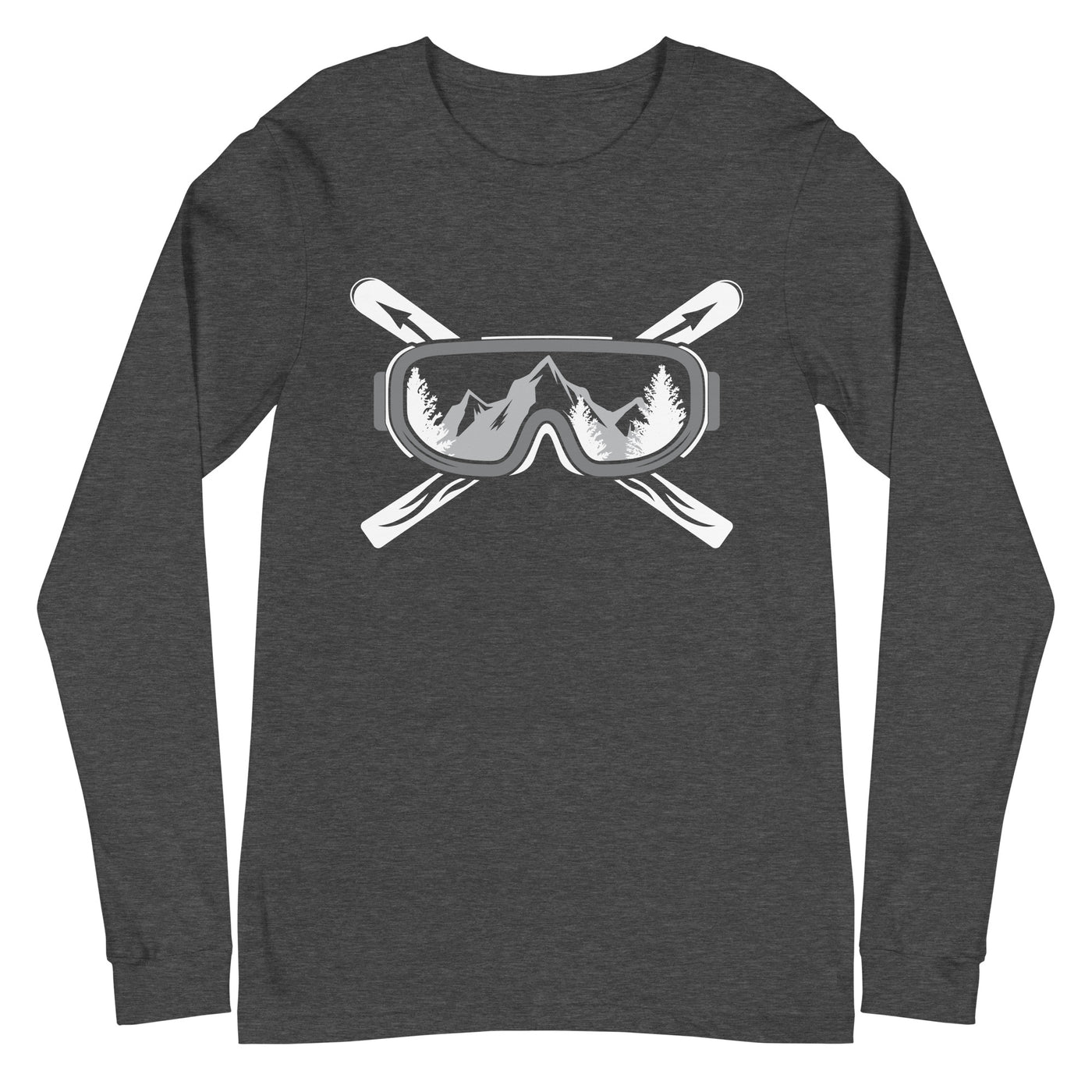 Berge Skier - Longsleeve (Unisex) klettern ski xxx yyy zzz Dark Grey Heather