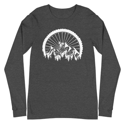 Mountainbike Geometrisch - (M) - Longsleeve (Unisex) xxx yyy zzz Dark Grey Heather