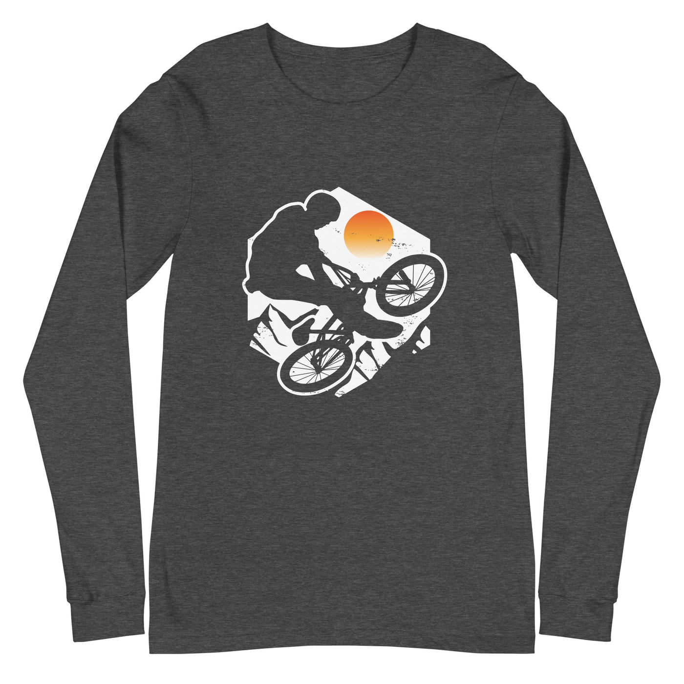 Mountainbike Jump - (M) - Longsleeve (Unisex) xxx yyy zzz Dark Grey Heather