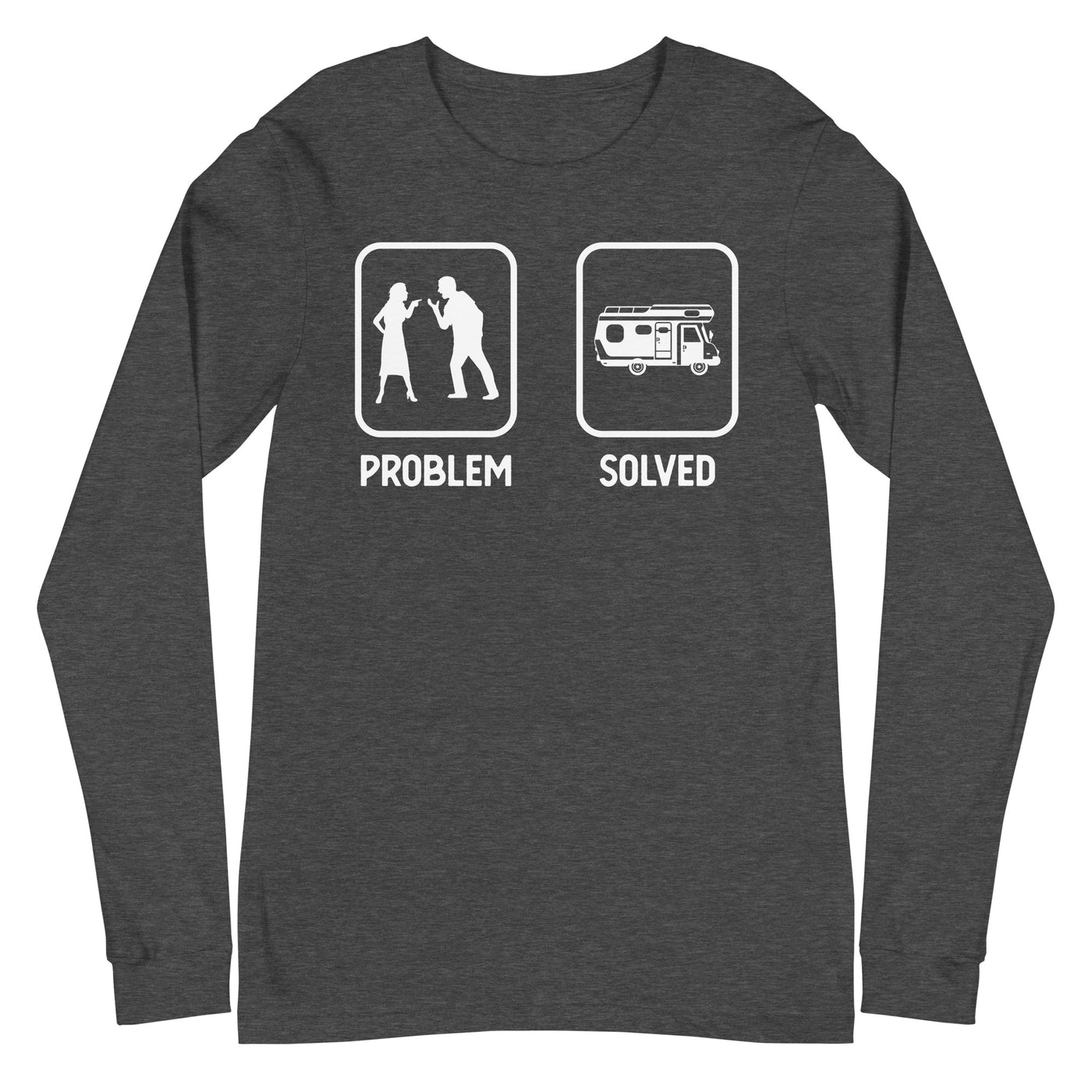 Problem Solved - Camping Van - Longsleeve (Unisex) camping xxx yyy zzz Dark Grey Heather