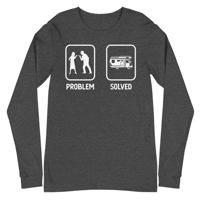 Problem Solved - Camping Van - Longsleeve (Unisex) camping xxx yyy zzz Dark Grey Heather