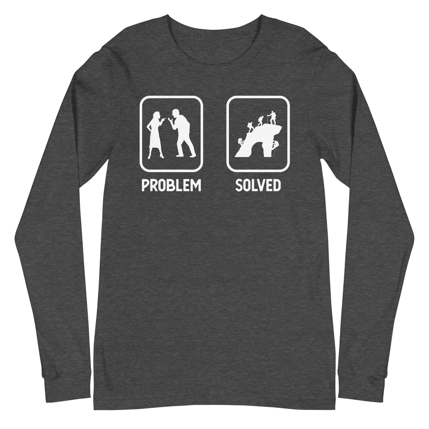 Problem Solved - Mann Klettern - Longsleeve (Unisex) klettern xxx yyy zzz Dark Grey Heather