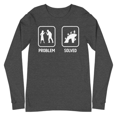 Problem Solved - Mann Klettern - Longsleeve (Unisex) klettern xxx yyy zzz Dark Grey Heather