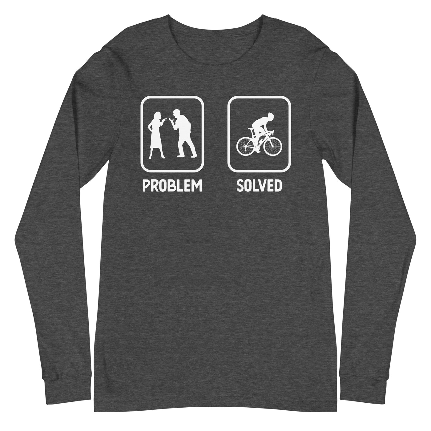 Problem Solved - Mann Radfahren - Longsleeve (Unisex) fahrrad xxx yyy zzz Dark Grey Heather