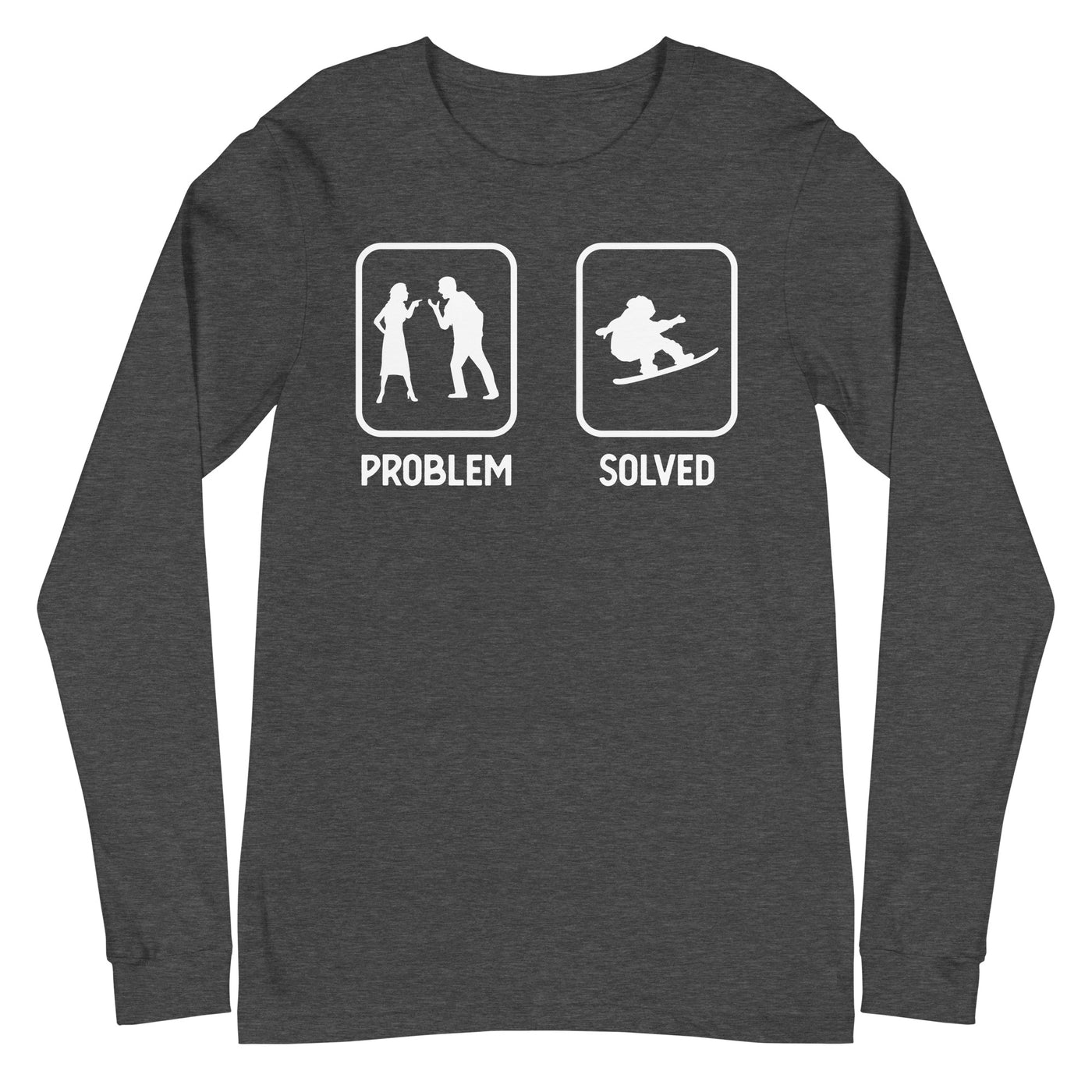 Problem Solved - Mann Snowboarding - Longsleeve (Unisex) snowboarden xxx yyy zzz Dark Grey Heather