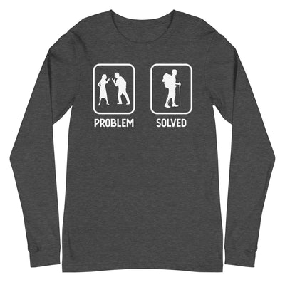 Problem Solved - Wandern - Longsleeve (Unisex) wandern xxx yyy zzz Dark Grey Heather