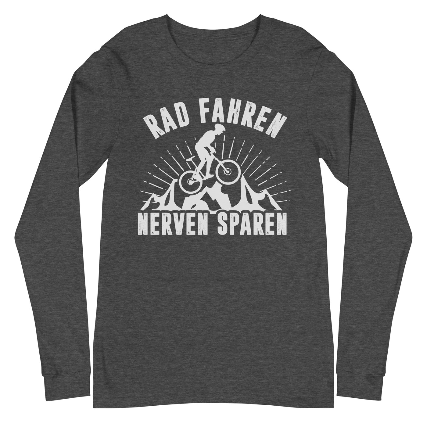 Rad fahren Nerven sparen - Longsleeve (Unisex) fahrrad xxx yyy zzz Dark Grey Heather