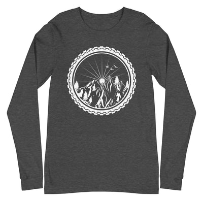 Rad mit Bergen drinnen - Longsleeve (Unisex) fahrrad xxx yyy zzz Dark Grey Heather