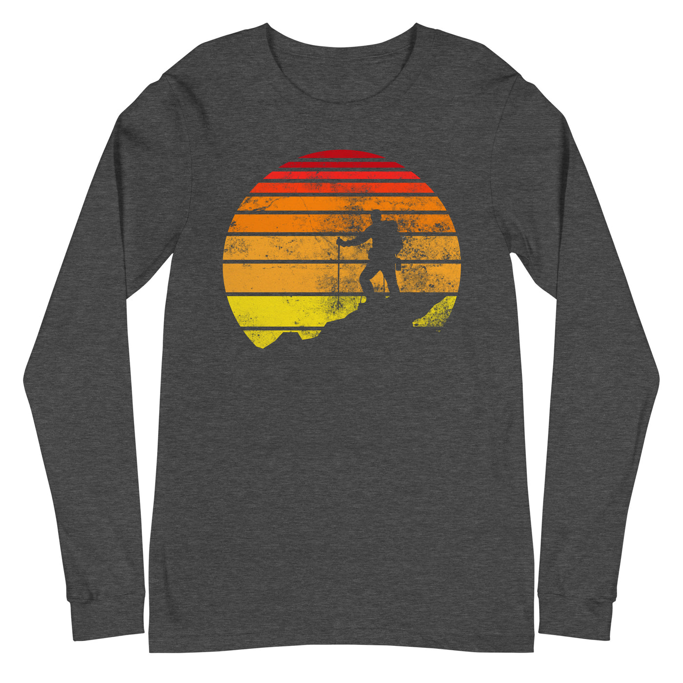 Retro - Wandern - Longsleeve (Unisex) wandern xxx yyy zzz Dark Grey Heather