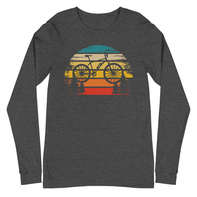 Retro Sonne und Ebike - Longsleeve (Unisex) e-bike xxx yyy zzz Dark Grey Heather