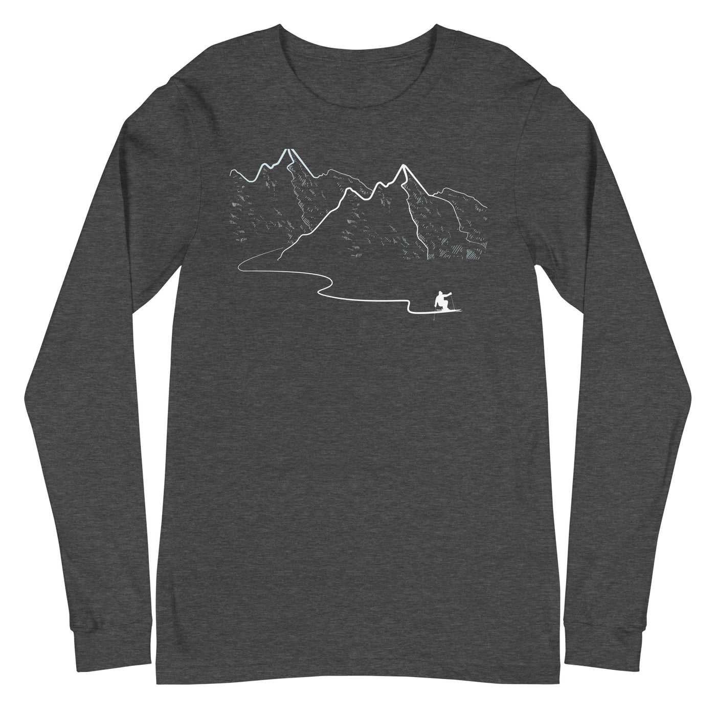 Schifahren - Longsleeve (Unisex) klettern ski xxx yyy zzz Dark Grey Heather