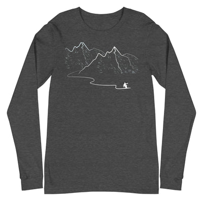 Schifahren - Longsleeve (Unisex) klettern ski xxx yyy zzz Dark Grey Heather