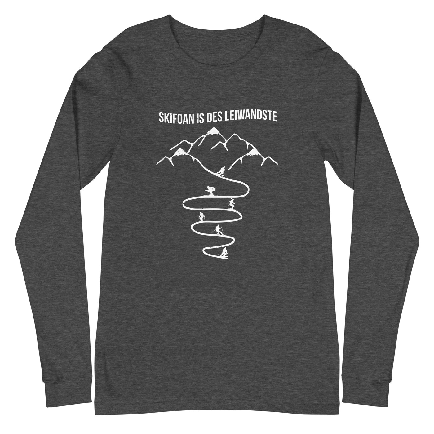 Skifoan is des leiwandste - Longsleeve (Unisex) klettern ski xxx yyy zzz Dark Grey Heather