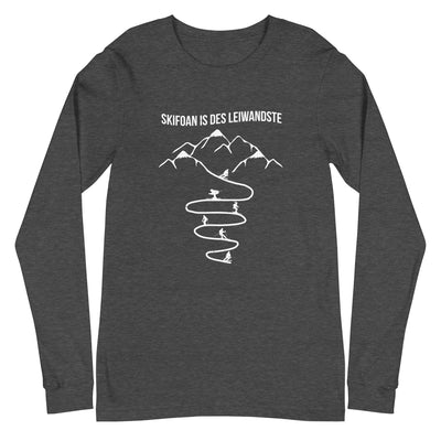 Skifoan is des leiwandste - Longsleeve (Unisex) klettern ski xxx yyy zzz Dark Grey Heather