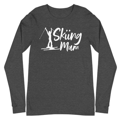 Skifahren Mum - Longsleeve (Unisex) klettern ski xxx yyy zzz Dark Grey Heather