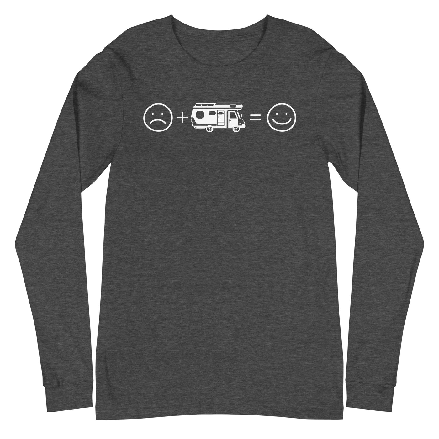 Lächelndes Gesicht und Camping - Longsleeve (Unisex) camping xxx yyy zzz Dark Grey Heather