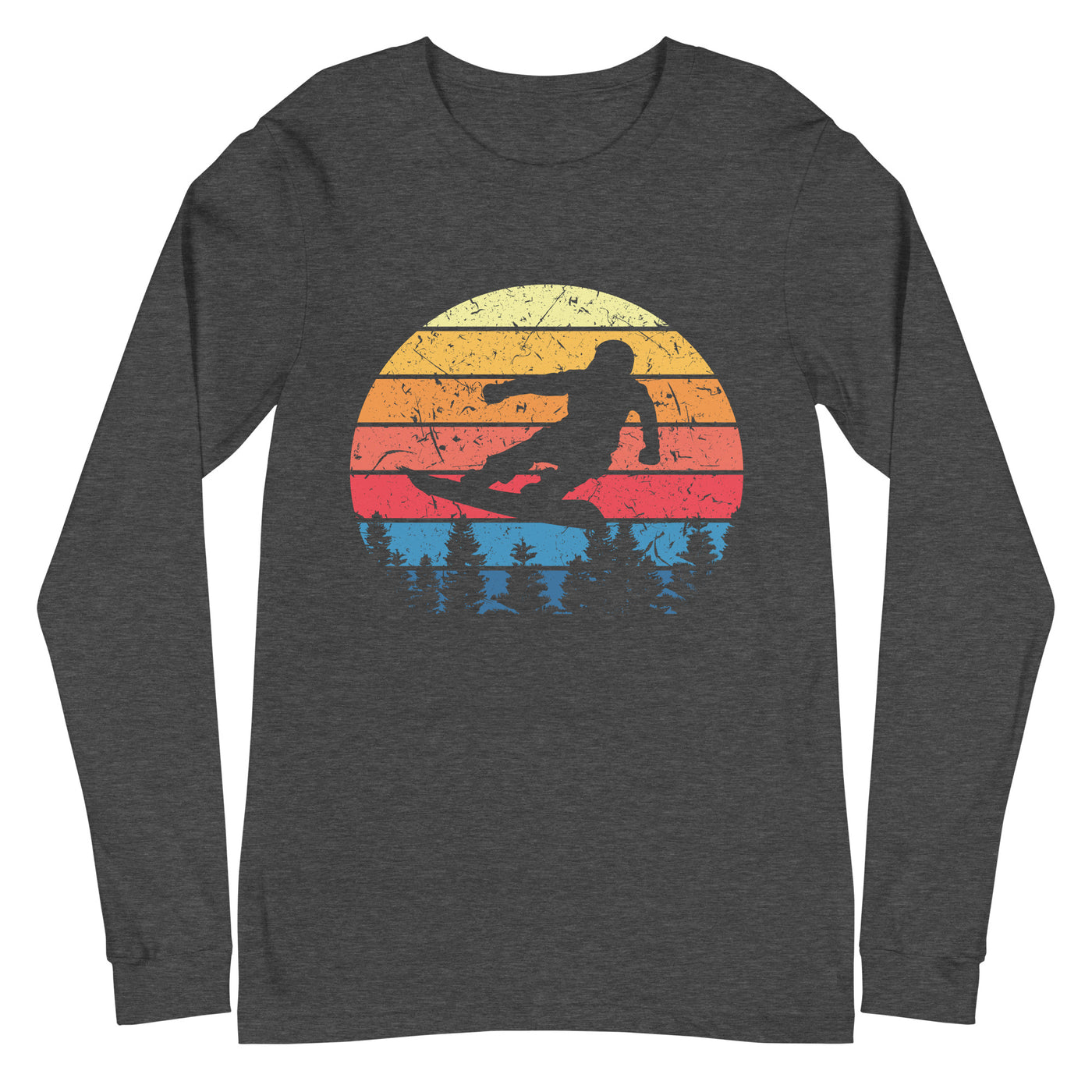 Snowboard Vintage - Longsleeve (Unisex) snowboarden xxx yyy zzz Dark Grey Heather