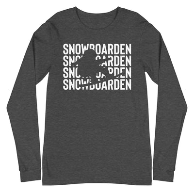 Snowboarden - Longsleeve (Unisex) snowboarden xxx yyy zzz Dark Grey Heather