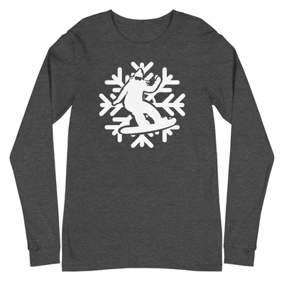 Snowflake - Snowboarding - Longsleeve (Unisex) snowboarden xxx yyy zzz Dark Grey Heather