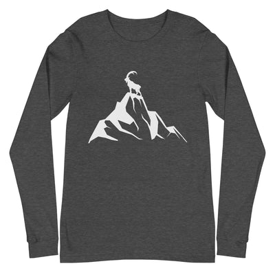 Steinbock am Berg - Longsleeve (Unisex) berge wandern xxx yyy zzz Dark Grey Heather