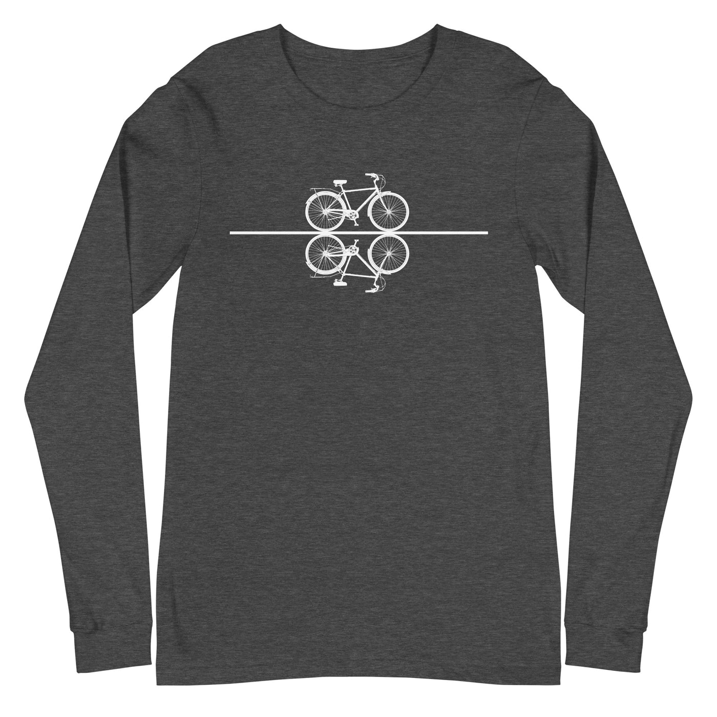 Gerade Linie - Radfahren - Longsleeve (Unisex) fahrrad xxx yyy zzz Dark Grey Heather