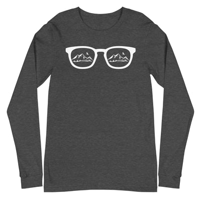 Sonnenbrille und Berge - Longsleeve (Unisex) berge xxx yyy zzz Dark Grey Heather