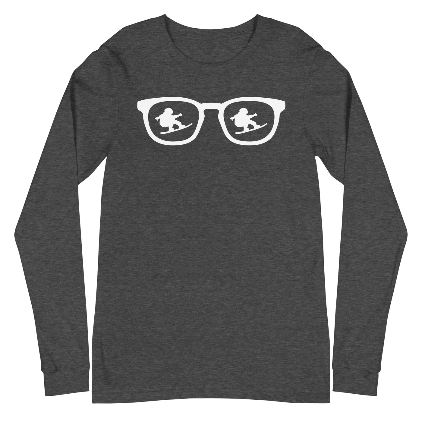 Sonnenbrille und Snowboarding - Longsleeve (Unisex) snowboarden xxx yyy zzz Dark Grey Heather